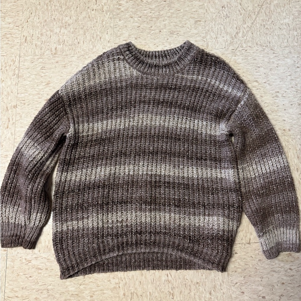 Tan and brown sweater